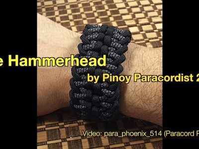 The Hammerhead Paracord Bracelet design by PinoyParacordist21 4-Strand without buckle.