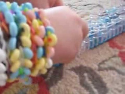 Weaving Candy into a Bracelet with a Rainbow Loom