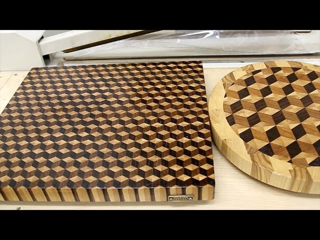 3D end grain cutting board #2 with the small cubes