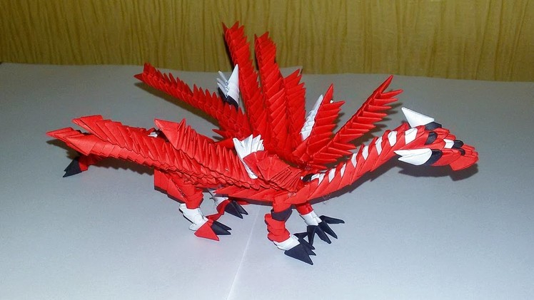 3D ORIGAMI MINI DRAGON.VERY SIMPLE TUTORIAL.