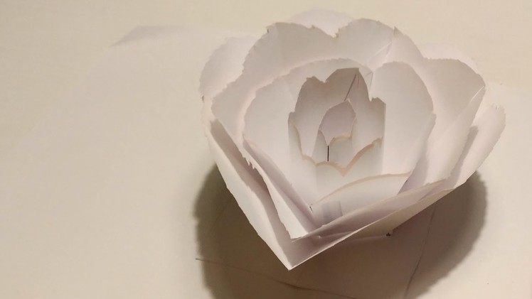 3D rose pop up card [tutorial + template]