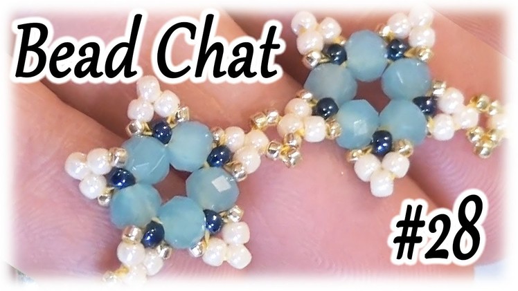 Bead Chat #28 - Beaded star necklace for the next tutorial - An easy and shiny necklace