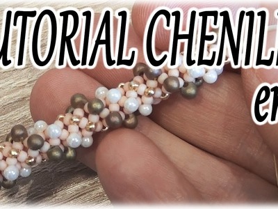 Chenille rope Tutorial - How to make a Chenille rope with drops - Beading tutorial