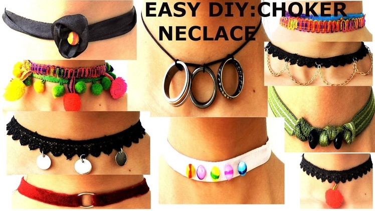 DIY: 10 CHOKER Necklace from old stuff | EASY and QUICK. 2 min Work