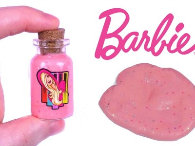 DIY Miniature Barbie Pink Glitter Slime ????