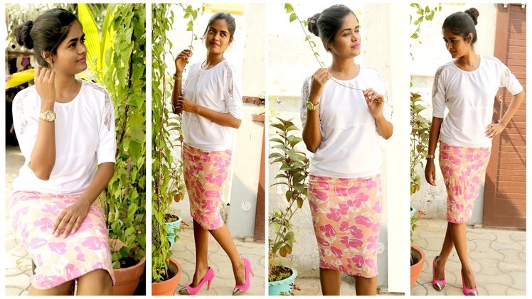 DIY Pencil Skirt From Old Pant || DIY Fashion || Sowbaraniya Ramesh