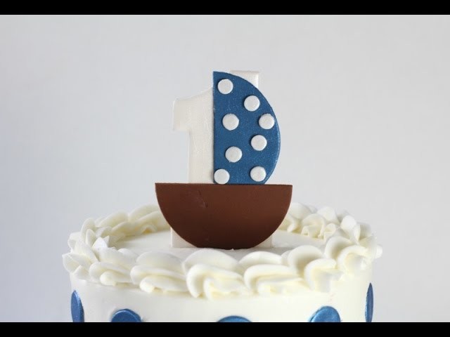 DIY Sailboat Number Cake Topper