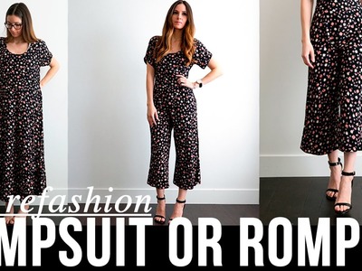 DIY very EASY dress to jumpsuit or romper refashion