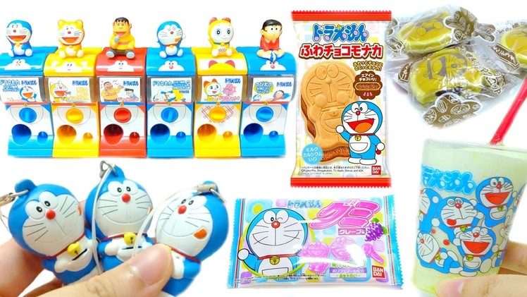 Doraemon Squeeze Toy DIY Drink Candy Capsule Toy Compilation