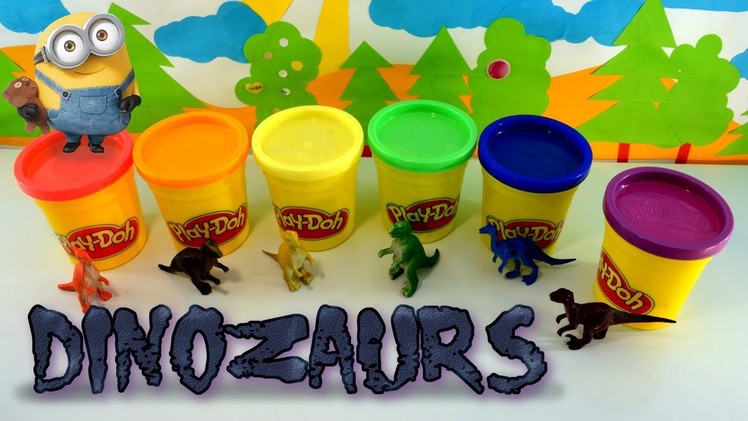 Fun Learning Colours With Play-Doh Minions And Dinosaurs | Children | DIY | SURPRISE FOR KIDS