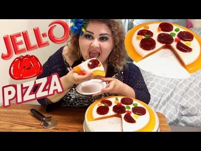 Gummy Jell-O Pizza DIY. MUKBANG