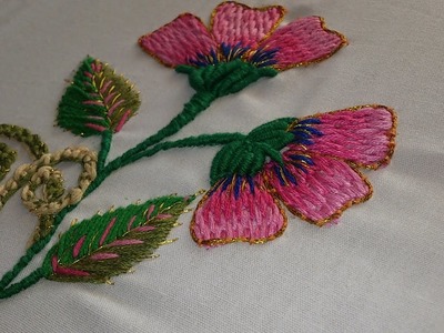 Hand embroidery designs. Hand embroidery stitches tutorial. Burden stitch.