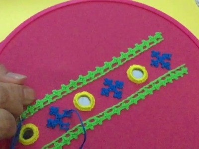 Hand Embroidery easy stitch how to make Sindhi stitch