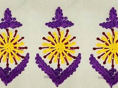 Hand Embroidery: Pistel Stitch Flower Embroidery With Long French knots