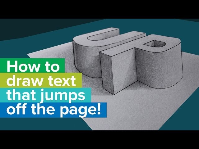 How to draw 3D text that JUMPS OFF THE PAGE! - Full tutorial