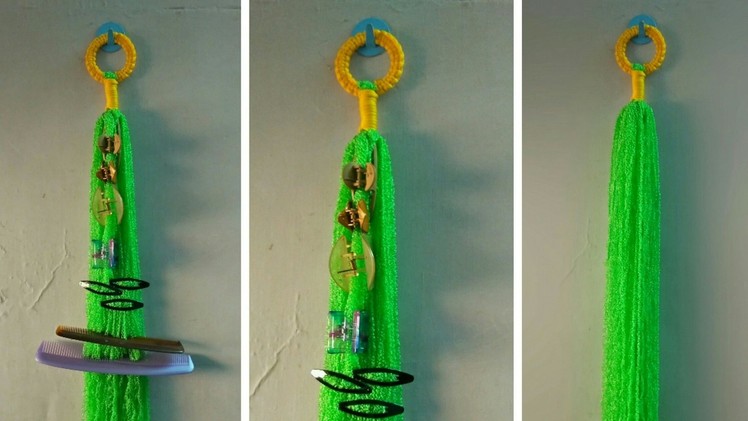How to make Macrame Comb Hanger from waste macrame. | Macrame art tutorial in hindi