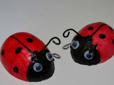Ladybird.ladybug from foam egg.How to make tutorial.