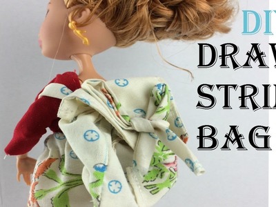 Mini DIY Doll Draw String Bag. Back pack