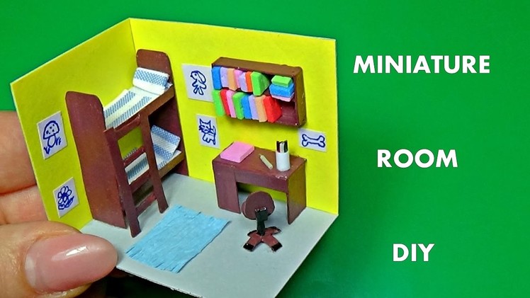 Miniature room diy  - NO kit │Miniature dollhouse diy │Doll Stuff