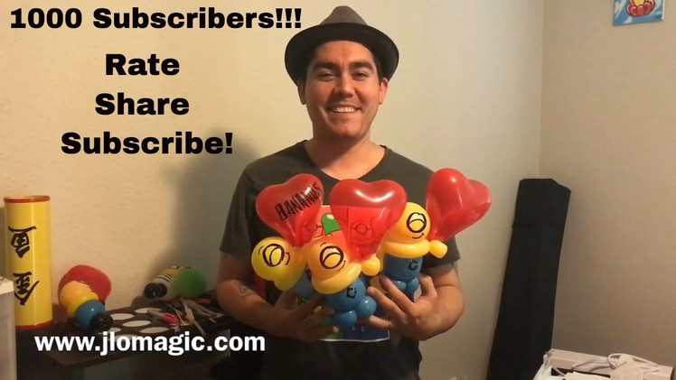 Minion balloon - tutorial - real time twisting starts at 8:52