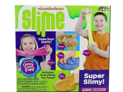 Nickelodeon Slime Super Slimy Kit Unboxing Toy Review DIY Slime
