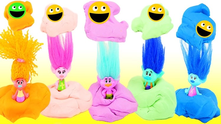 The Trolls Learn Colors & make Play-Doh DIY Sea Creatures! Poppy Branch DJ Suki Creek & Maddy Toys!