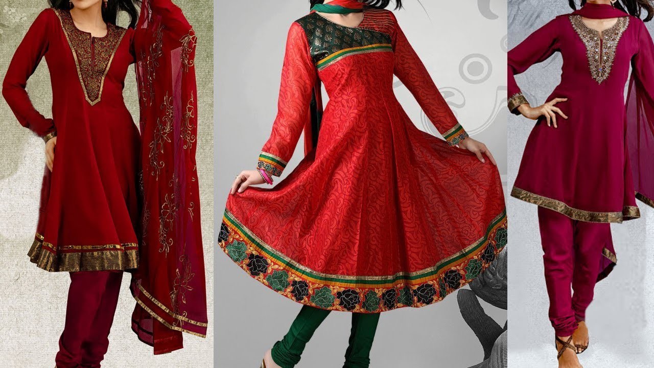 anarkali frock cutting and stitching