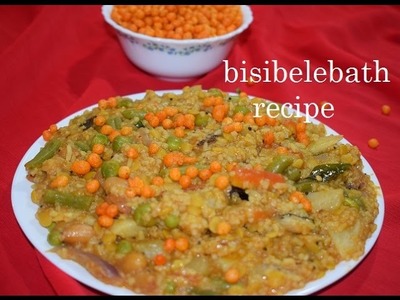 Bisibelebath recipe.Bisibele huli anna.Karnataka special recipe Bisibelebath in kannada.dal veg rice