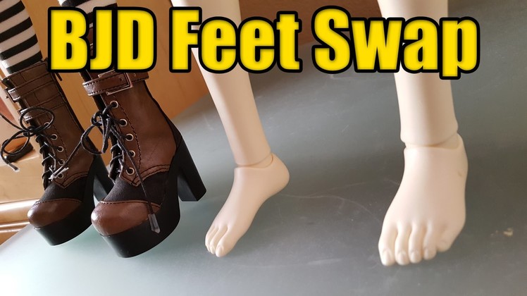 BJD Tutorial, How to put on high heel feet