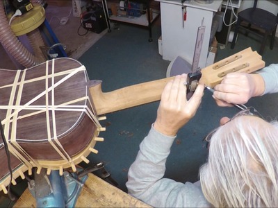 Classical guitar making: preparing the neck for final shaping
