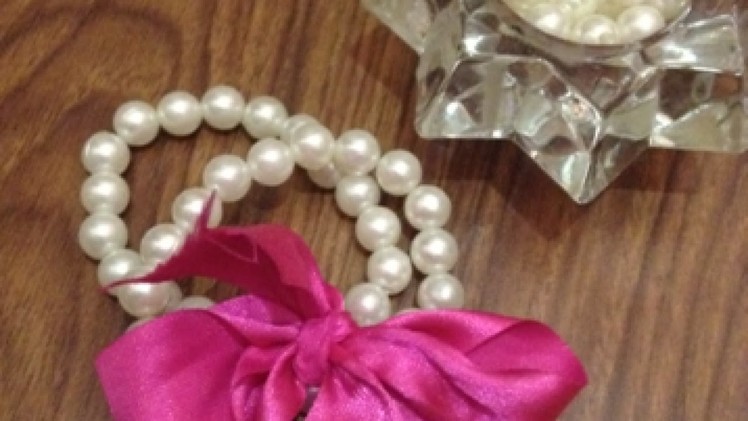 Create a Pretty Ribbon Pearl Bracelet - Style - Guidecentral