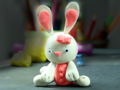 Cute Easter Play Doh Bunny - Easy Home Decor Easter Idea