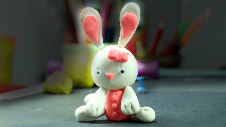 Cute Easter Play Doh Bunny - Easy Home Decor Easter Idea
