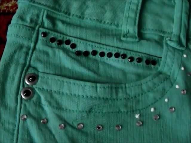 DIY: Rhinestones shorts