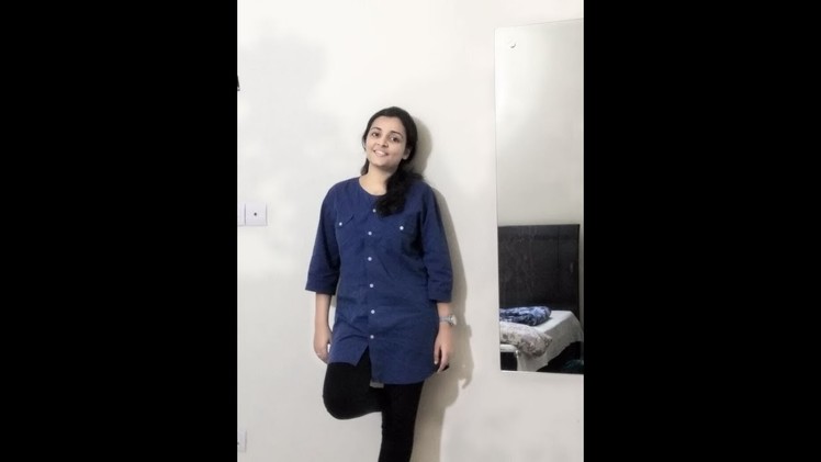DIY transform a man shirt to woman tunic