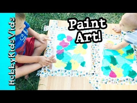HobbyGator + HobbyBear PAINT Canvas Art! Sensory Play Development by HobbyKidsVids