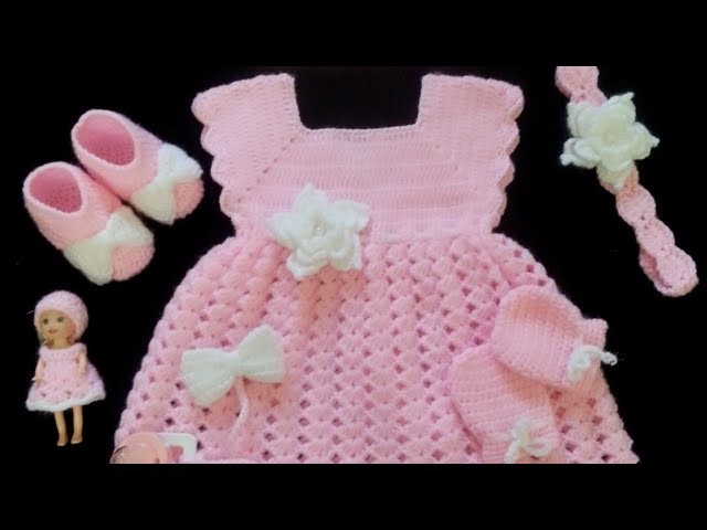 How to crochet baby dress