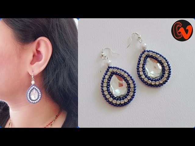 How To Make Designer Earrings. How To Make Handmade Earrings. Jewellery Making at home.DIY