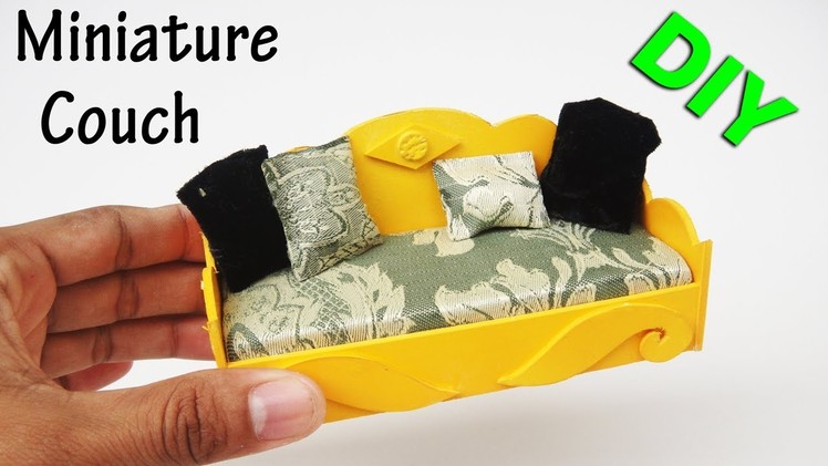 How To Make Miniature Realistic Couch #1 - Handmade Dollhouse