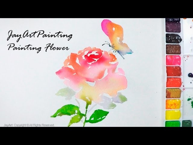 How to paint a Flower in watercolors - Level 4