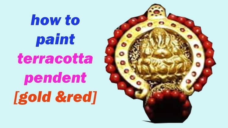 How to paint  terracotta jewellery( RED COLOUR). how to paint clay jewellery