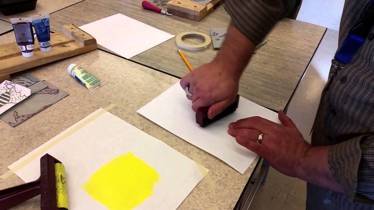 How to print Multi Colored Linoleum Block Prints
