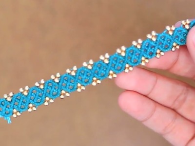 Macrame bracelet frienship with beads