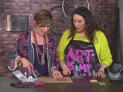 Make a cool bracelet with leather and washers on Make It Artsy with Candie Cooper (303-1)