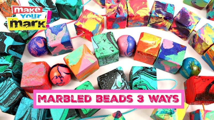 Make & Marble Wood Beads 3 Ways!