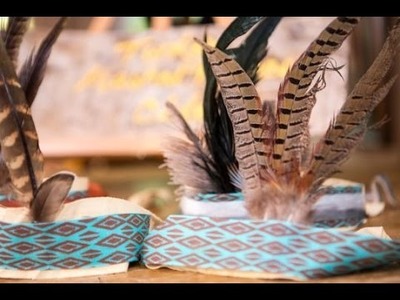 Make the Ultimate Fun Feather Headdresses and Menus for Your Thanksgiving Kids Table