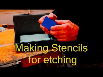 Making stencils with etch o matic stencil Film