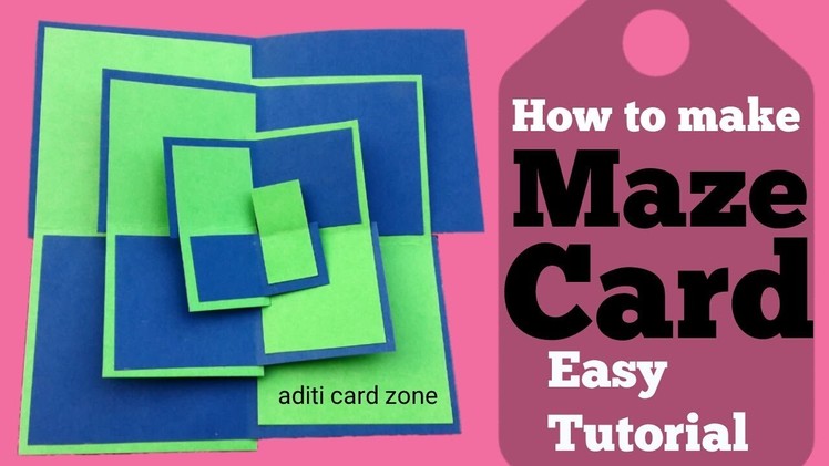 Maze card tutorial | How to make a maze card | Diy scrapbook |