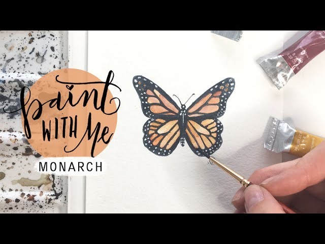 PAINT WITH ME:  Monarch Butterfly Watercolour Tutorial