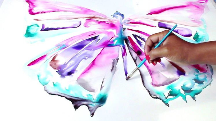 Painting a Butterfly-Watercolor Speed Painting